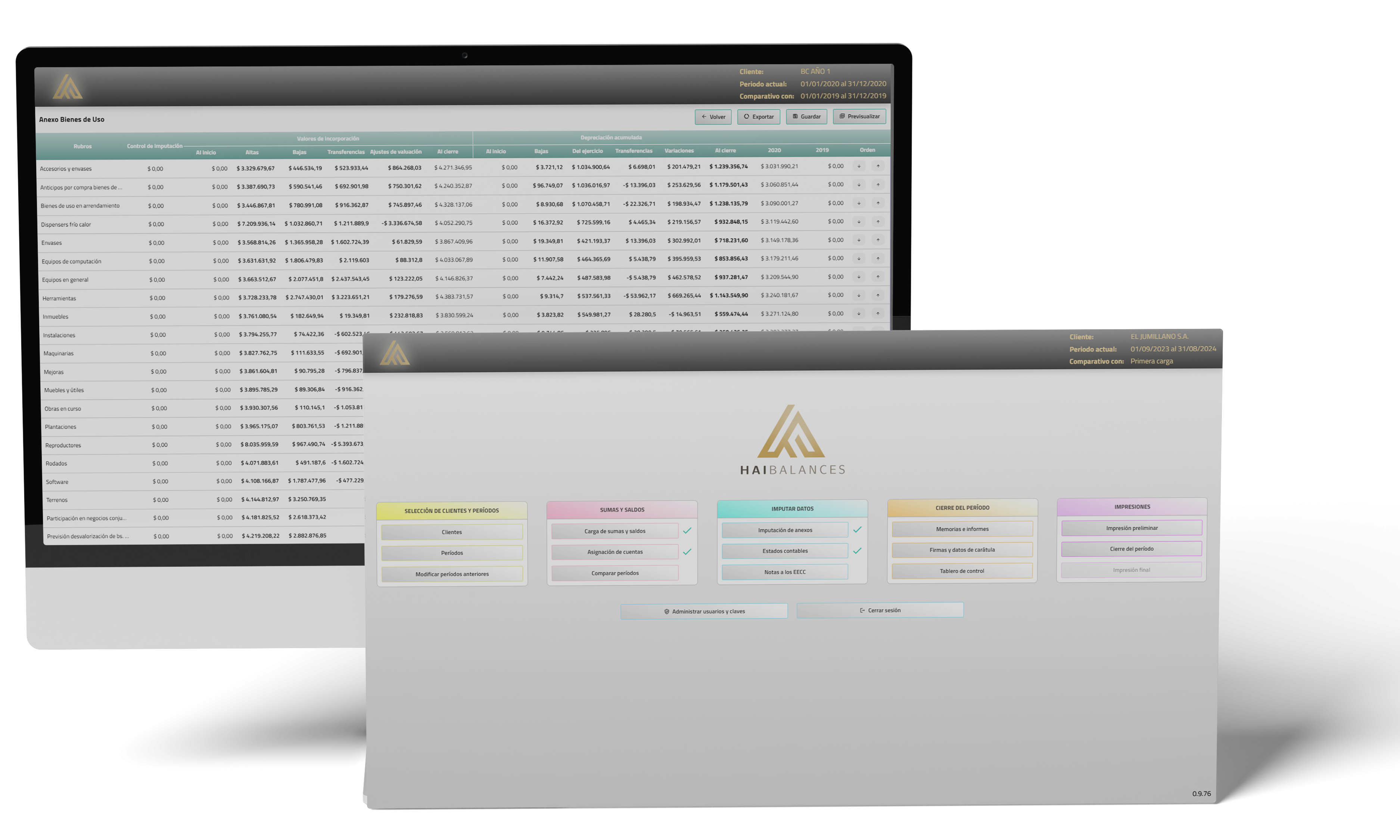 Interfaz de HAI BALANCES